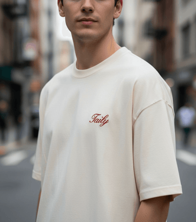 Taily Swiss Alps Vintage Boxy T-Shirt – Natural