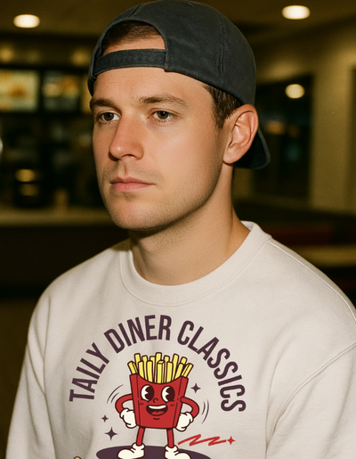 Good Fries Only Sweatshirt – Taily Diner (White)