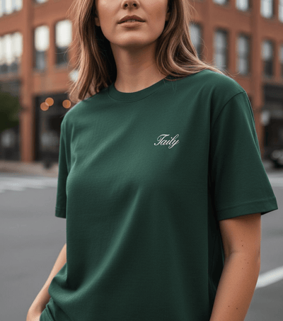 Taily Swiss Alps Vintage Boxy T-Shirt – Forest