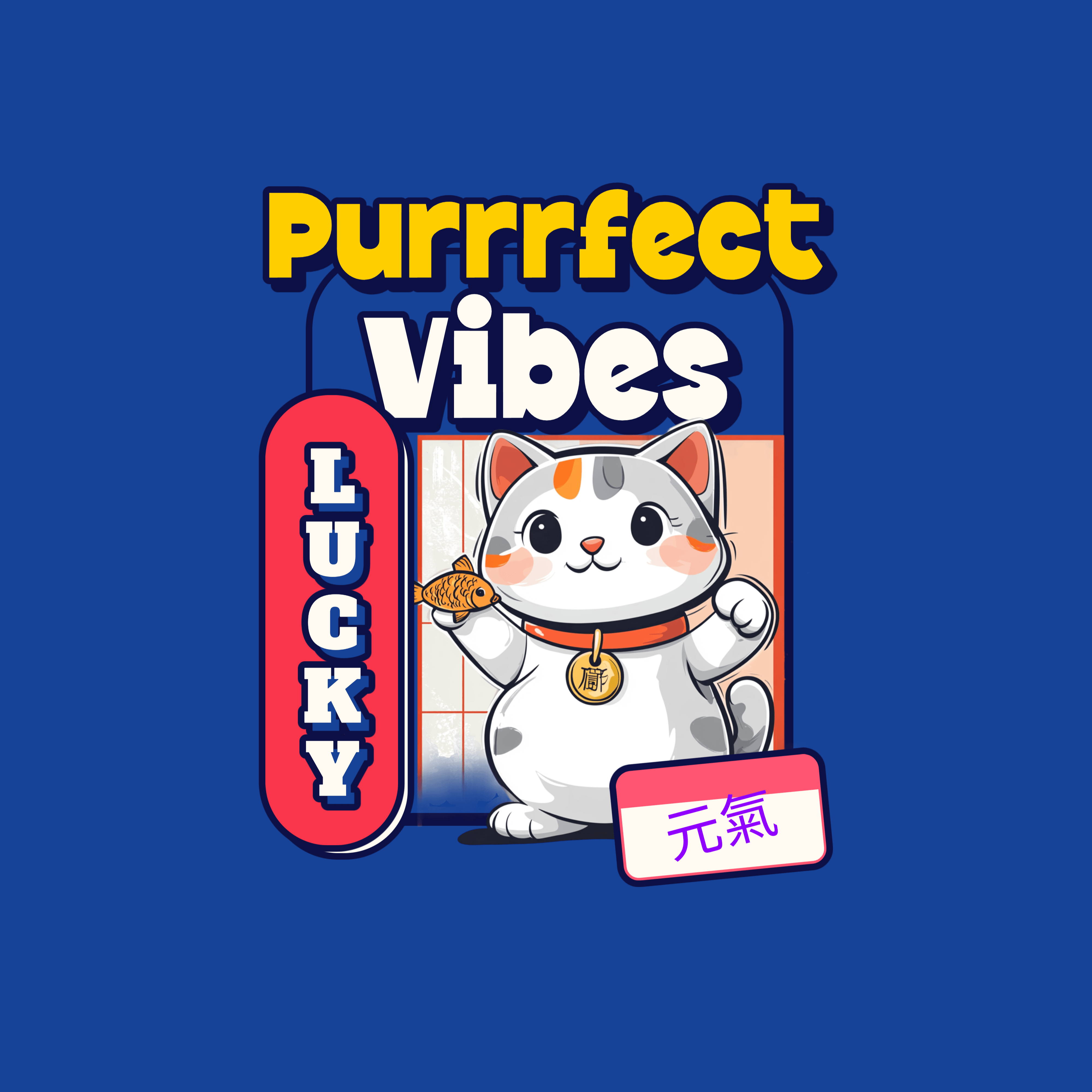 Purrrfect Vibes Scottish Fold T-shirt - Bring Good Fortune