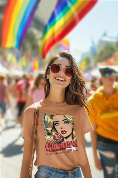Glam Girl Graphic T-Shirt – Trendy Unisex Tee for Fashion Lovers