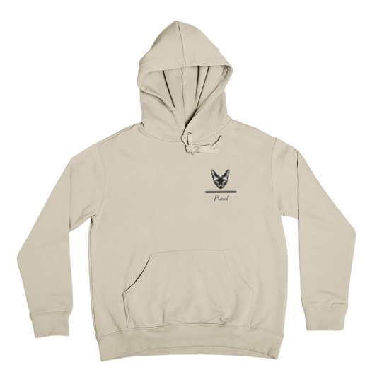 Prowl Siamese Cat Hoodie - Minimalist Elegance | Taily Apparel