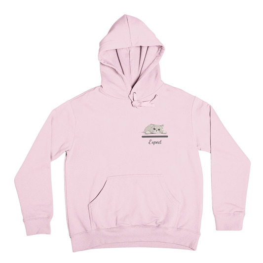 Scottish Fold Expect Hoodie - Minimalist Cat Design