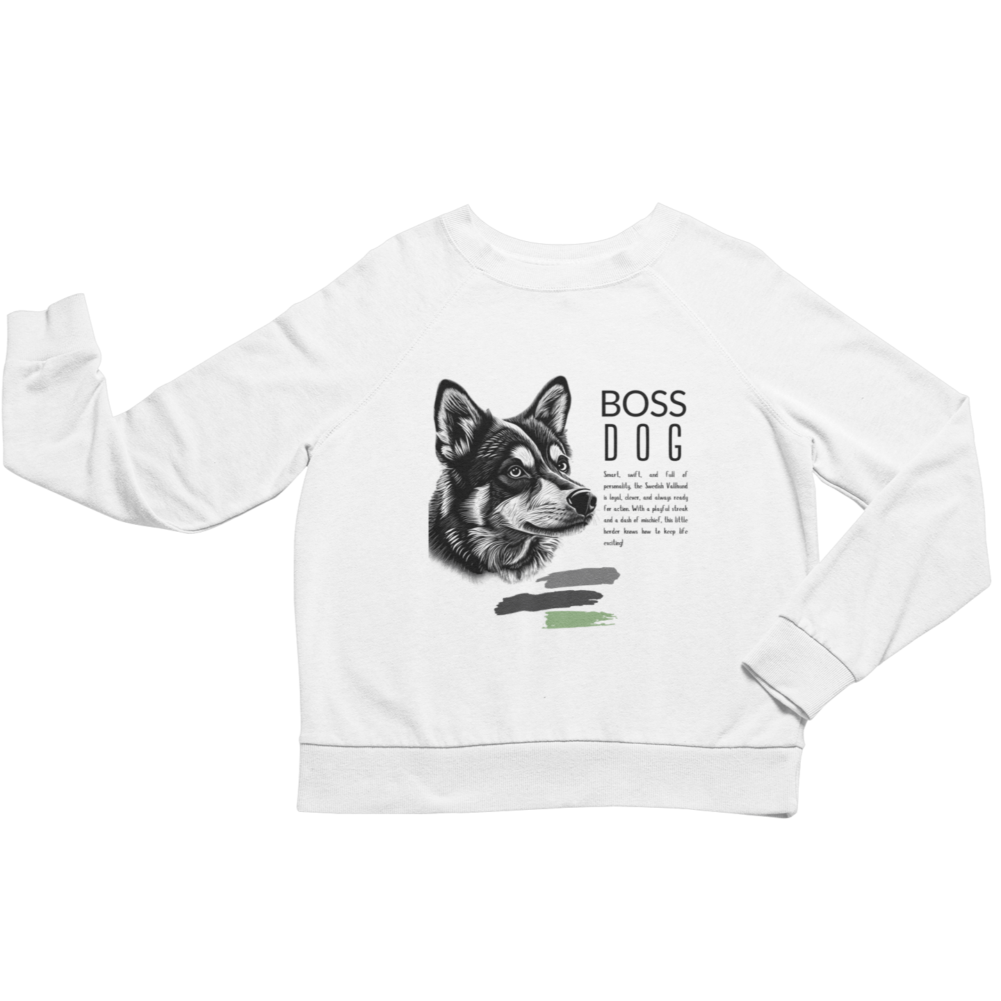 Boss Dog Sweatshirt - Swedish Vallhund Confidence