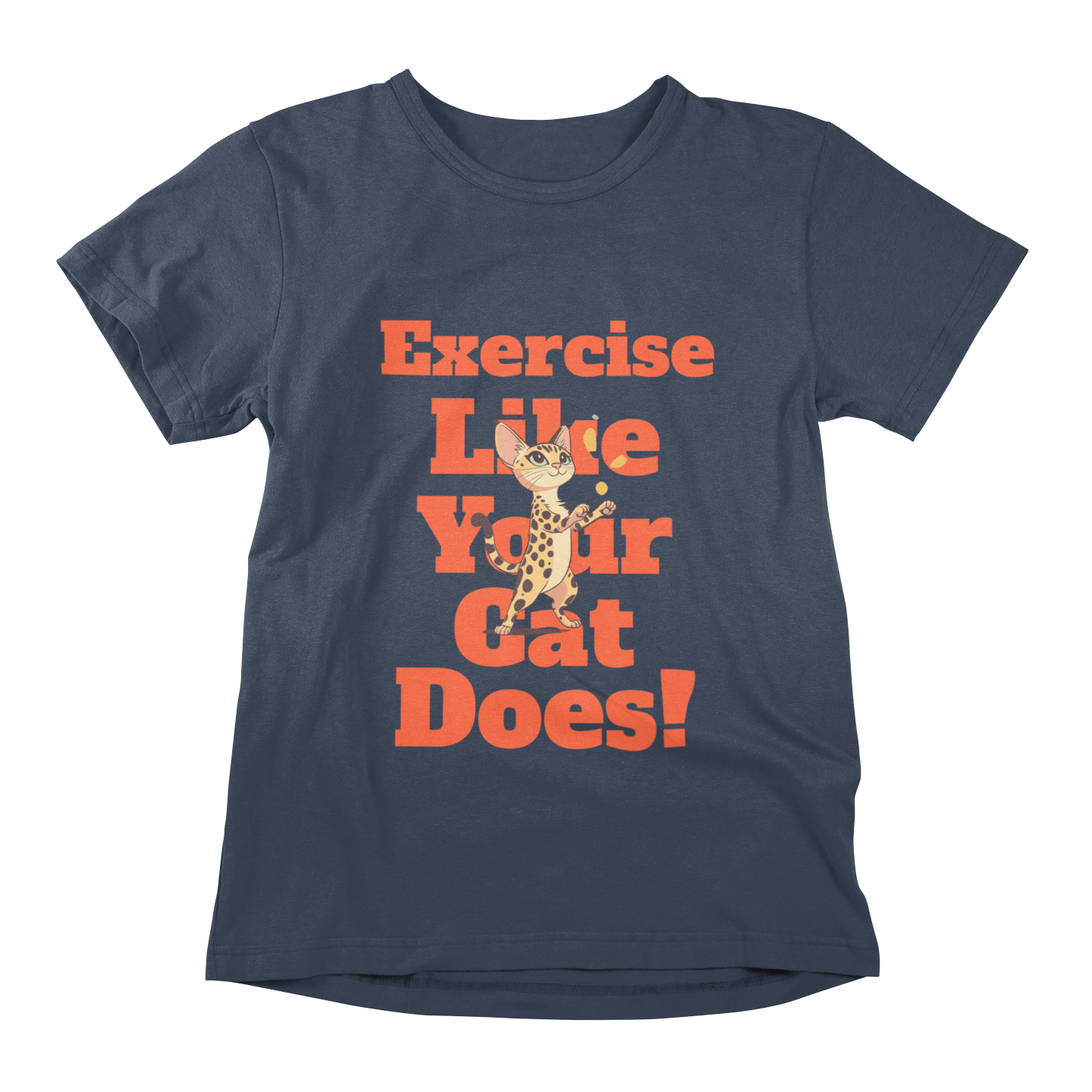 Active Savannah Cat T-shirt - Fun Workout Inspiration