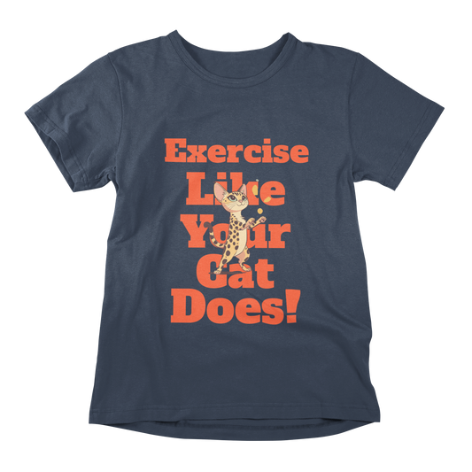 Active Savannah Cat T-shirt - Fun Workout Inspiration