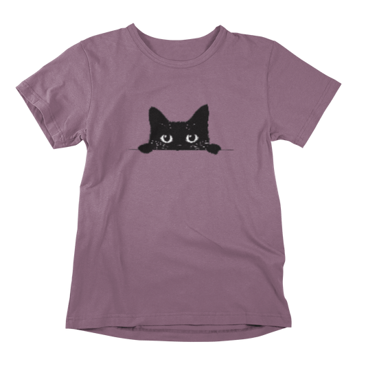 Peek-a-Boo Siamese Cat T-shirt - Adorable Minimalist Design