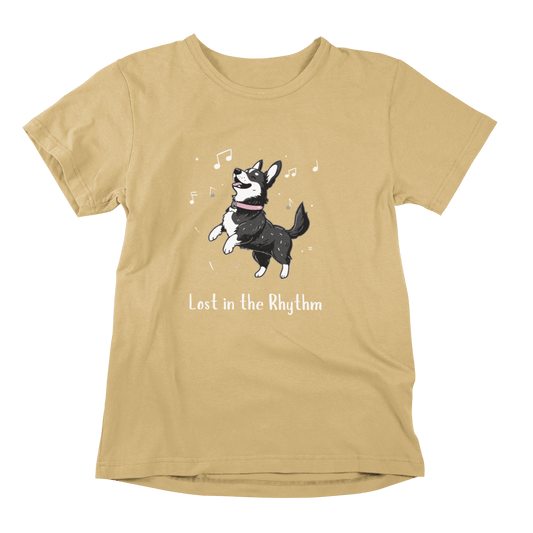 Lost in the Rhythm T-shirt - Swedish Vallhund Dancing Joy