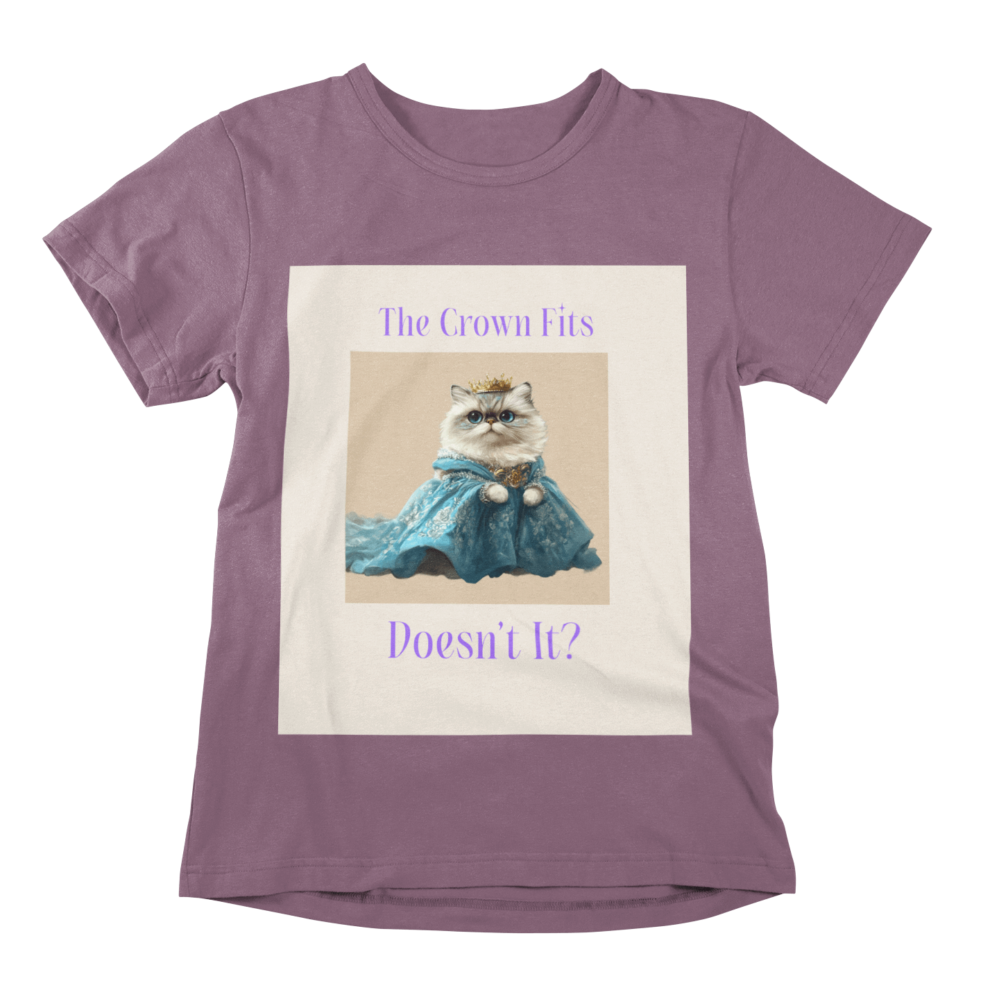 Persian Cat Royalty T-shirt - The Crown Fits Perfectly