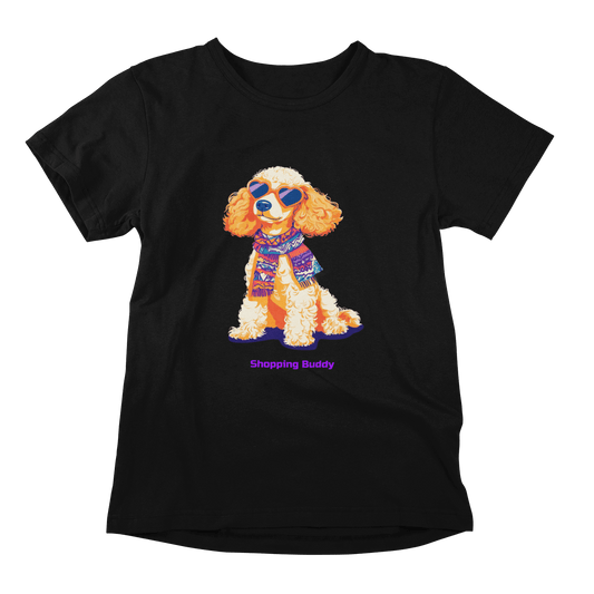 Shopping Buddy Poodle T-shirt - Stylish Canine Companion