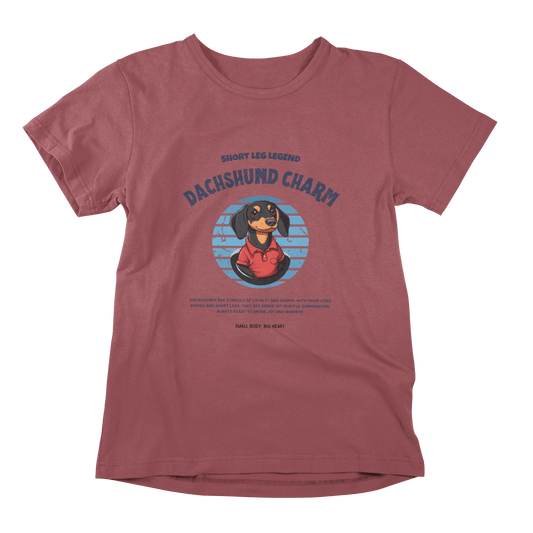 Dachshund Charm T-shirt - Effortless Style, Endless Love