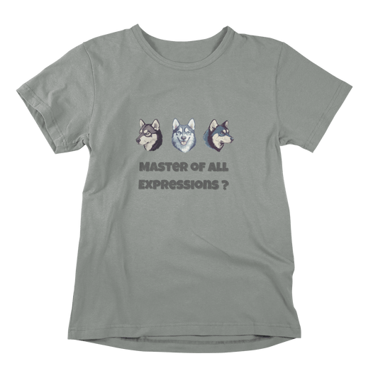 Master of Expressions Husky T-shirt - Playful Design