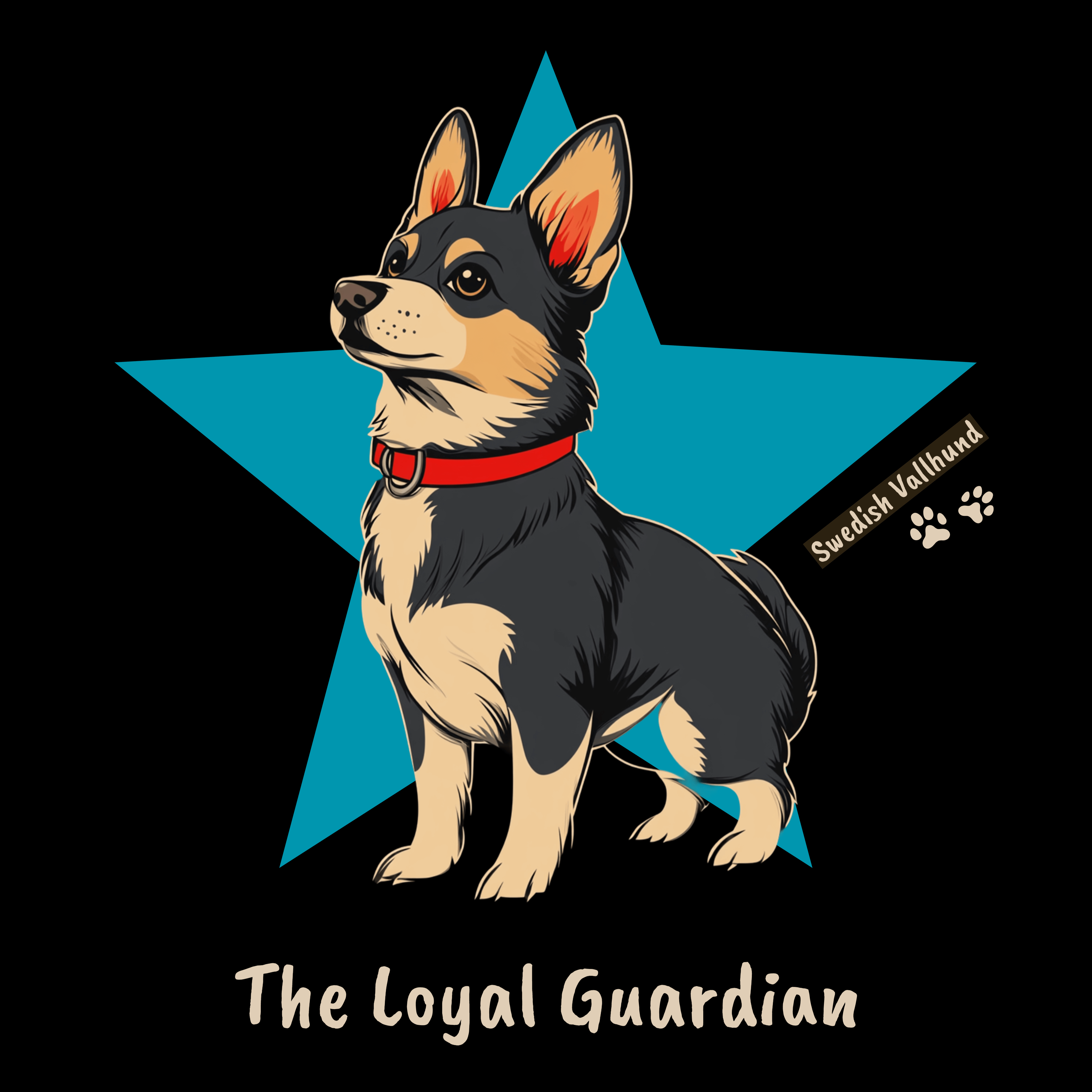 The Loyal Guardian T-shirt - Swedish Vallhund Pride